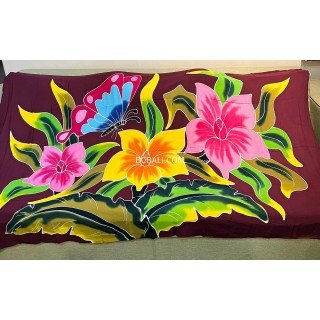 Wholesale Rayon Sarong Lava Lava Hand Painted by Balinese Artisans High Quality